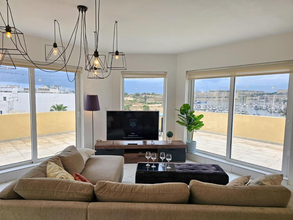 Ferienwohnung Mive Luxury Sea View Penthouse Gzira Exterior foto